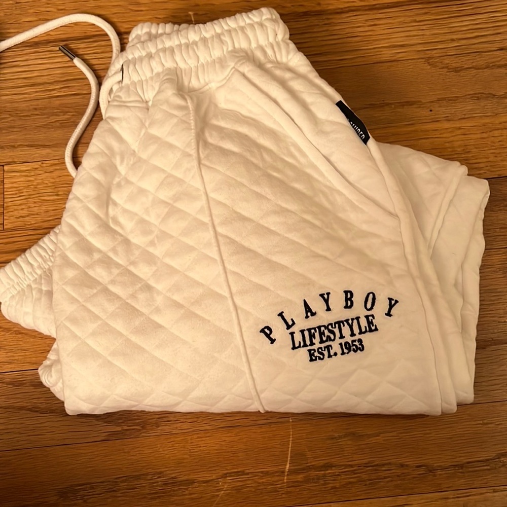 Playboy x missguided quilted sweatpants size 0